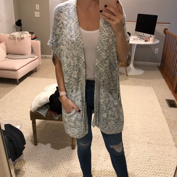 Lou & Grey Sweaters - Lou & Grey Open-front Cardigan (blue)